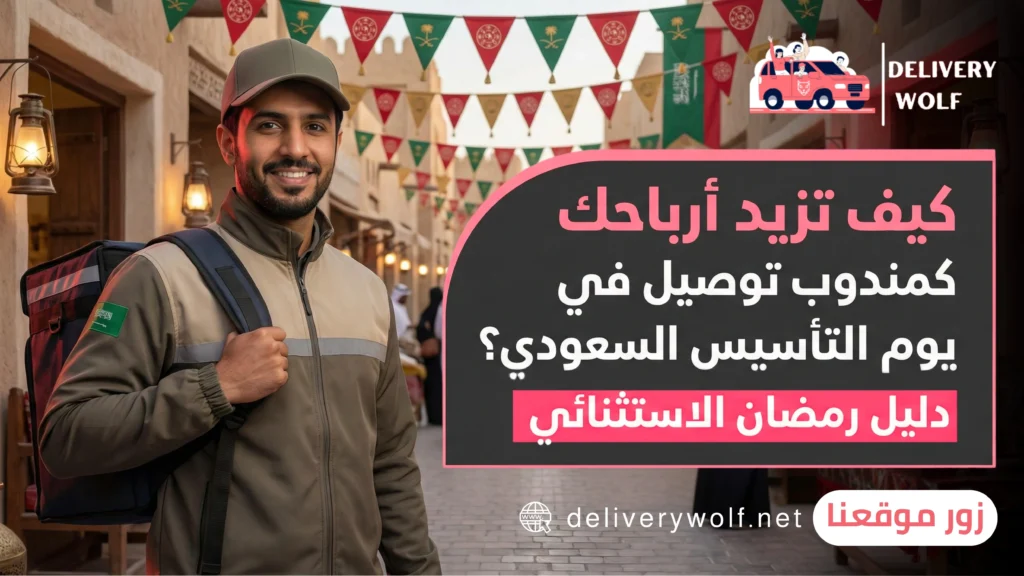 كيف تزيد أرباحك كمندوب توصيل في يوم التأسيس السعودي؟ دليل "رمضان" الاستثنائي.