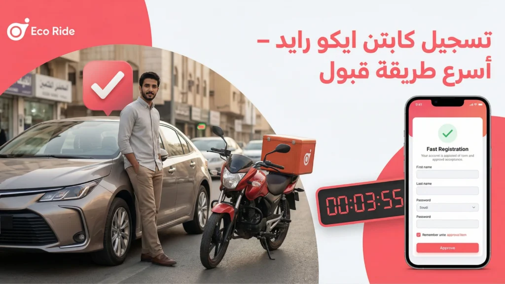 تسجيل كابتن ايكو رايد وأسرع طريقة قبول – الشروط والخطوات بالتفصيل
